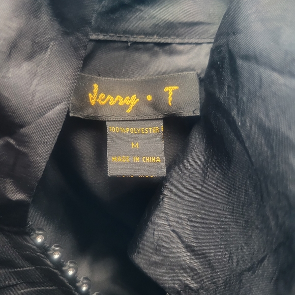 90's Jerry T Crepe Embellished Jacket - Picture 3 of 5